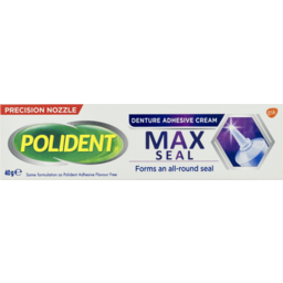Photo of Polident Cream Max Seal Precision Nozzle Flavour Free Denture Adhesive 40g