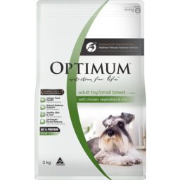 Photo of Optimum Toy/Small Breed Dry Dog Food With Chicken, Vegetables & Rice 3kg Bag 3kg
