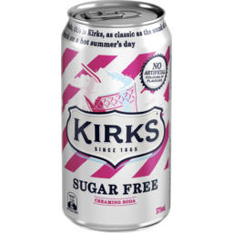 Photo of Kirks Sugar Free Creaming Soda Can Soft Drink 375ml