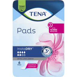 Photo of Tena Instadry Long Length Incontinence Pads 6 Pack