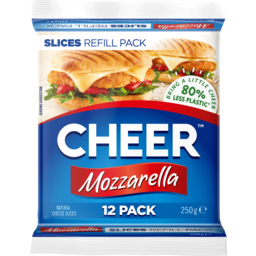 Photo of Cheer Mozzarella Cheese Slices 12 Pack 250g