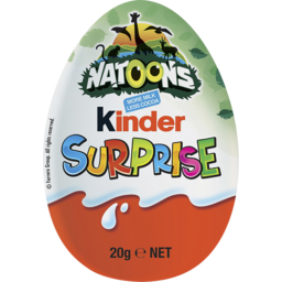 Photo of Kinder Surprise Milk Chocolate Egg White Natoons With Toy 20g 20g