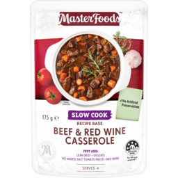 Photo of Masterfoods™ Beef & Red Wine Casserole Recipe Base Slow Cook Pouch 175 G 