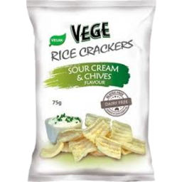 Photo of Vege Chips Rice Cracker Sour Cream & Chives 75gm