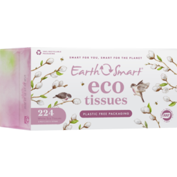 Photo of EarthSmart Facial Tissue 2ply Plastic Free 224 Pack
