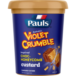 Photo of Pauls Violet Crumble Choc Honeycomb Custard 600gm