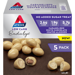 Photo of Atkins Endulge Caramelised White Chocolate Almonds 5 Pack
