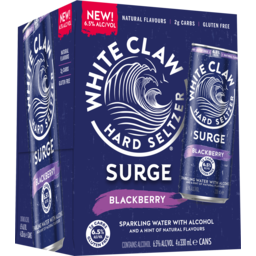 Photo of White Claw Surge Hard Seltzer Blackberry Can 330ml 