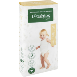 Photo of Tooshies By Tom Organic Bamboo Nappies + Size 6