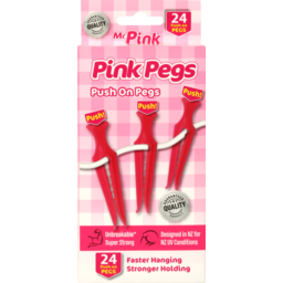 Photo of Mr. Pink Pink Pegs Push On Pegs 24 Pack 