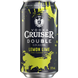 Photo of Vodka Cruiser Double Lemon Lime 6.8% 375ml Can