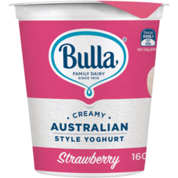 Photo of Bulla Creamy Australian Style Yoghurt Strawberry 160gm
