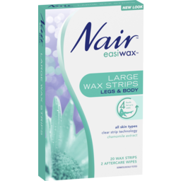 Photo of Nair Easiwax Large Wax Strips | Clear Strip | 20 Pack | Legs & Body 