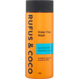 Photo of Rufus & Coco Water Free Wash Quick Powder Dry Shampoo For Pets