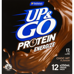 Photo of Sanitarium Up&Go Liquid Breakfast Protein Energize Choc Ice 12x250ml