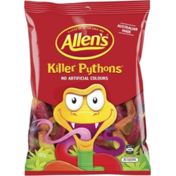 Photo of Allen's Killer Pythons Lollies Bag 192g 192g