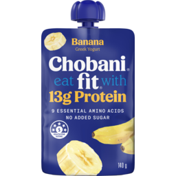 Photo of Chobani Fit Banana Greek Yogurt Pouch 140g