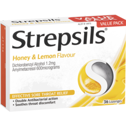 Photo of Strepsils Sore Throat Relief Honey & Lemon 36 Pack 