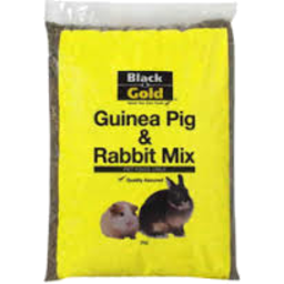 Photo of BLACK AND GOLD GUINEA PIG AND RABBIT MIX 3KG