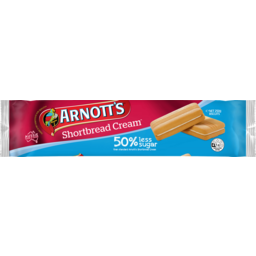 Photo of Arnotts 50% Less Sugar Shortbread Cream Biscuits 250g