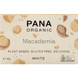 Photo of Pana Organic Plant Based Gluten Free Macadamia White Chocolate 45g