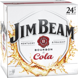 Photo of Jim Beam White Label & Cola Cans Cube