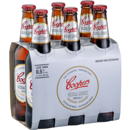 Photo of Coopers Ultra Light Non Alcoholic Beer Bottles 6x375ml