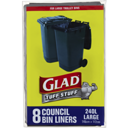 Photo of Glad Council Bin Liners Lge 8pk