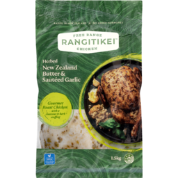 Photo of Rangitikei Free Range Herbed New Zealand Butter & Sautéed Garlic Ready To Roast Whole Bird 1.5kg