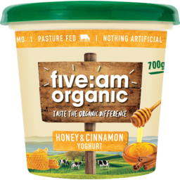 Photo of FiveAm Yoghurt Honey & Cinannmon Organic 700g