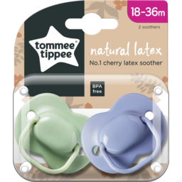 Photo of Tommee Tippee Cherry Latex Soother 2 X 18m