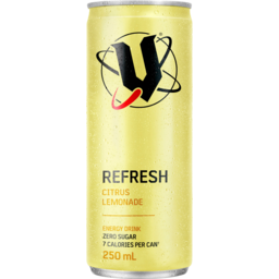 Photo of V Refresh Energy Drink Citrus Lemonade Zero Sugar Can 250ml