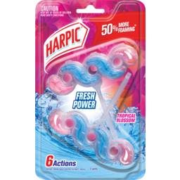 Photo of Harpic Fresh Power 6 Actions Tropical Blossom In The Bowl Toilet Cleaner 2 Pack