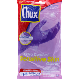 Photo of Chux Gloves Extra Comfort Cotton Lined Sensitive Medium 1pair