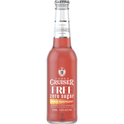 Photo of Vodka Cruiser Sugar Free Mango & Raspberry Bottles