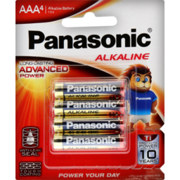 Photo of Panasonic Batteries Alkaline AAA 4 Pack
