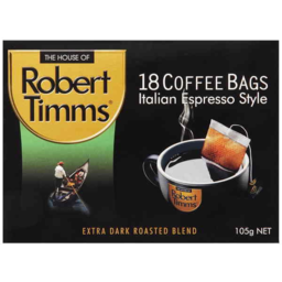 Photo of Robert Timms Coffee Bags Italian Espresso Style 18pk