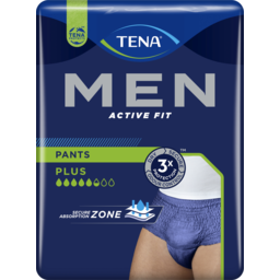 Photo of Tena Men Active Fit Pants Plus Navy L/Xl 8 Pack 