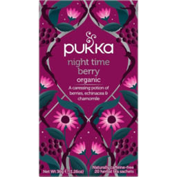 Photo of Pukka Night Time Berry Organic Berries Echinacea & Chamomile Tea Bags
