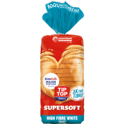 Photo of Tip Top Bread Supersoft Toast High Fibre White 700g