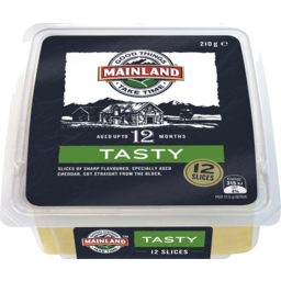 Photo of Mainland Tasty Cheddar Cheese Slices 210 G 