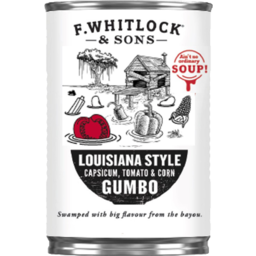 Photo of F. Whitlock & Sons Louisiana Style Capsicum Tomato & Corn Gumbo Soup