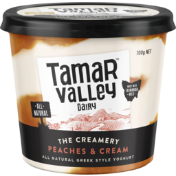 Photo of Tamar Valley Dairy Peaches & Cream Yoghurt 700gm