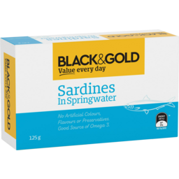 Photo of Black & Gold Sardines In Springwater