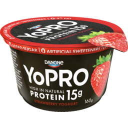Photo of Danone Yopro Yopro High Protein Strawberry Greek Yoghurt 160g 160g