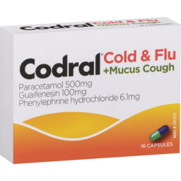 Photo of Codral Cold & Flu + Mucus Cough 16pk