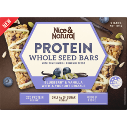 Photo of Nice & Natural Protein Whole Seed Bar Blueberry Vanilla 5pk 150g