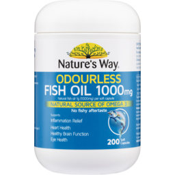 Photo of Nature's Way Odourless Fish Oil 1000mg 200 Capsules