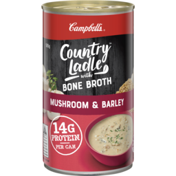 Photo of Campbell's Country Ladle Soup Mushroom & Barley With Beef Bone Broth 505g