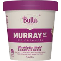 Photo of Bulla Murray Street Blackberry Swirl & Brownie Pieces Ice Cream 460ml